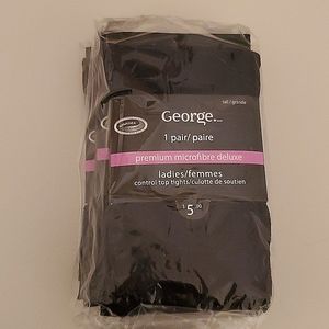Pack of 3 George Premium Microfibre Deluxe Ladies Control Top Tights